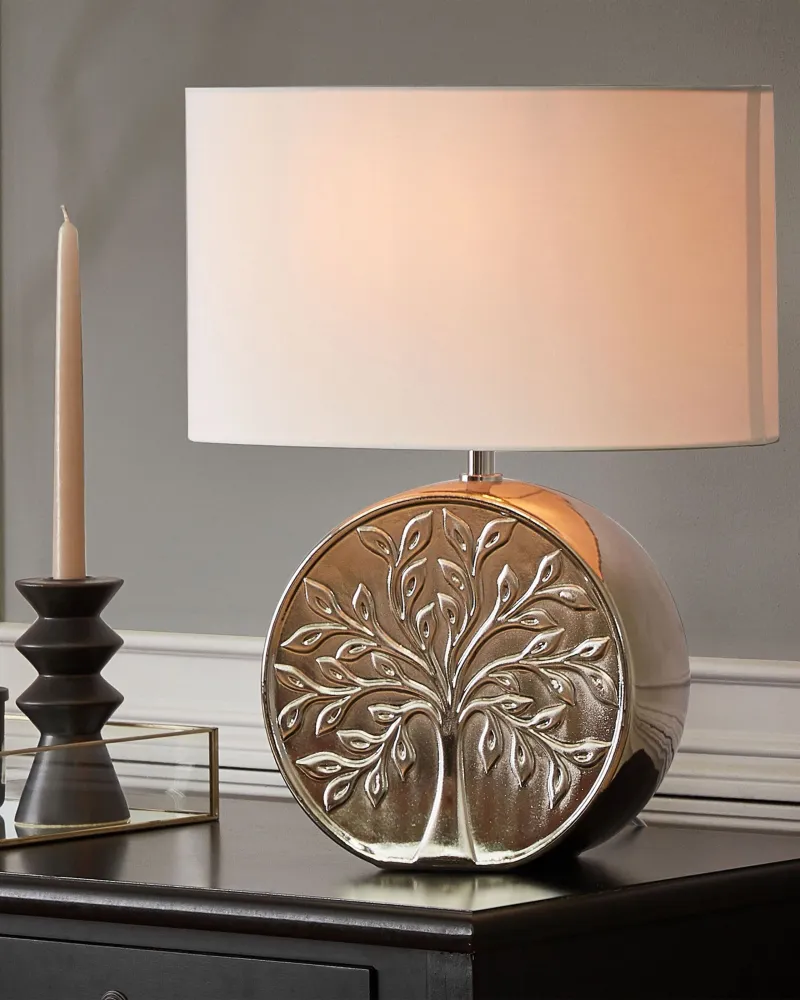 Ceramic Table Lamp Silver KHERLEN