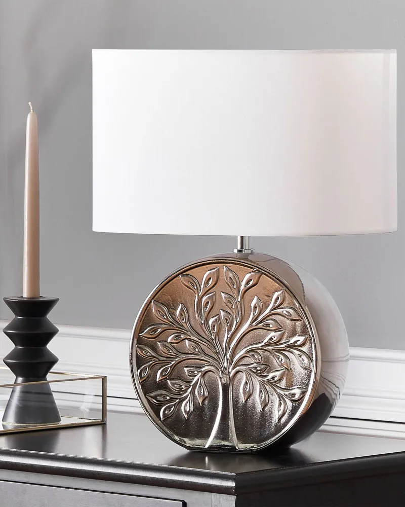 Ceramic Table Lamp Silver KHERLEN