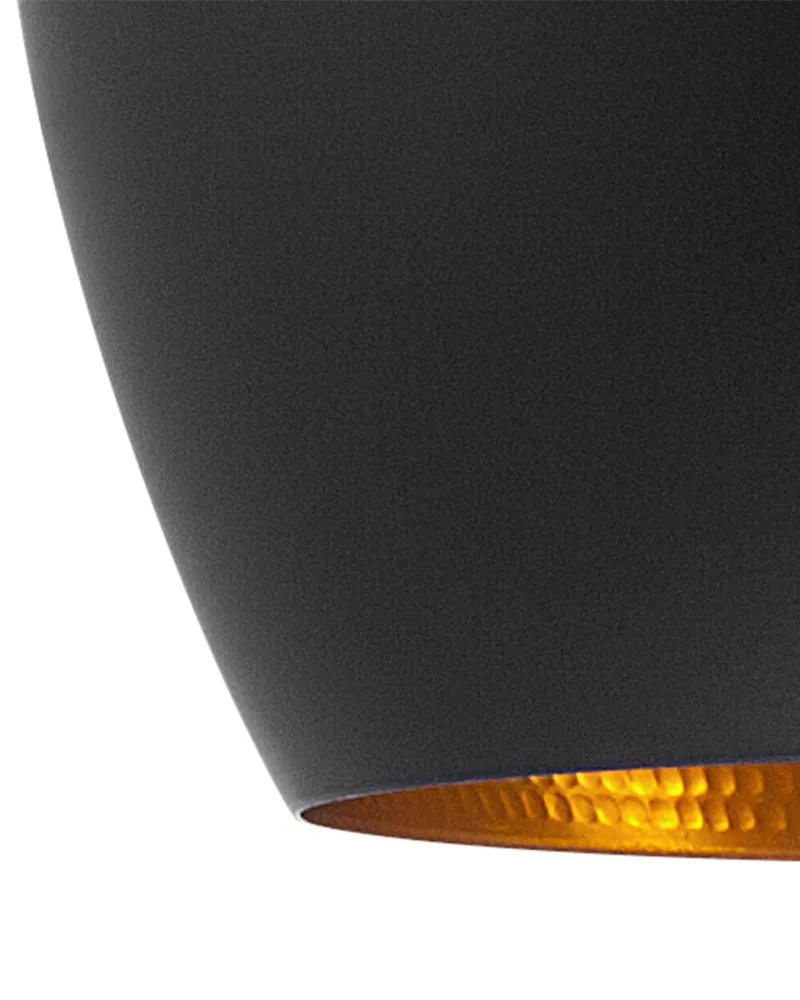 Certificado IP65 à Prova d'Água Metal Pendant Lamp Preto FRASER