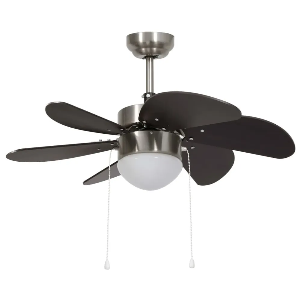 Certificado IP65 à Prova d'Água Ventoinha de teto com luz 76 cm castanho-escuro