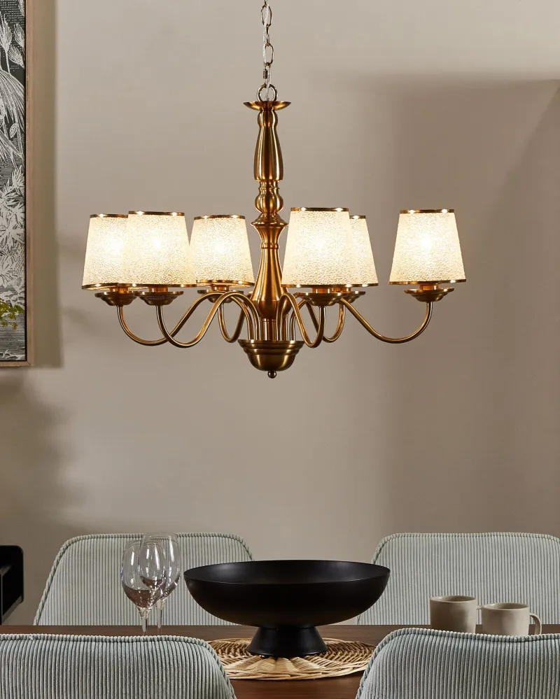 Conector para Fita LED 6 Light Metálico Chandelier Brass BRADANO
