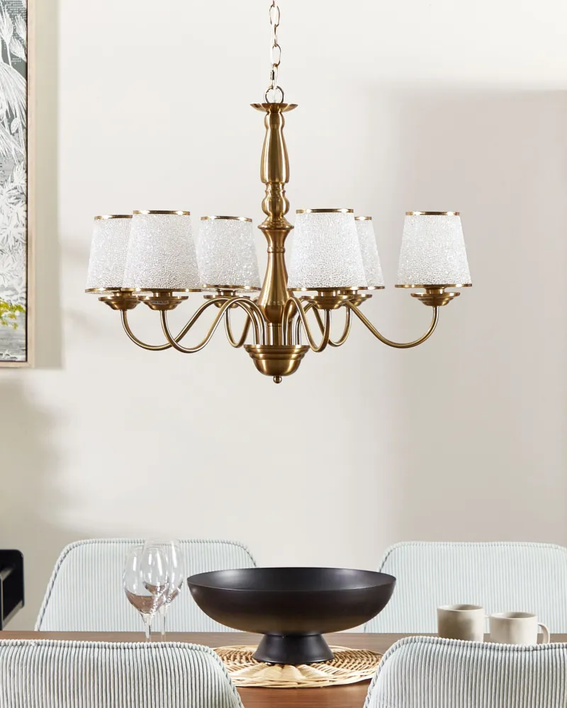 Conector para Fita LED 6 Light Metálico Chandelier Brass BRADANO