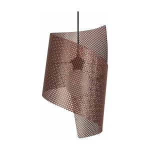 Conector para Fita LED Suspensão TOSEL BOUCLE LACY metálico geométrico castanho D25 x H110 cm
