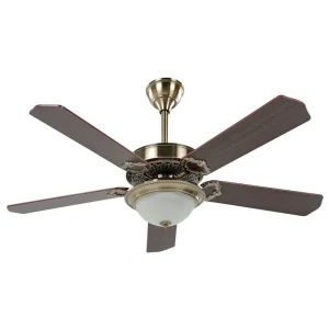 Conector para Fita LED Ventoinha de teto dourada com luz LED BEGEJ