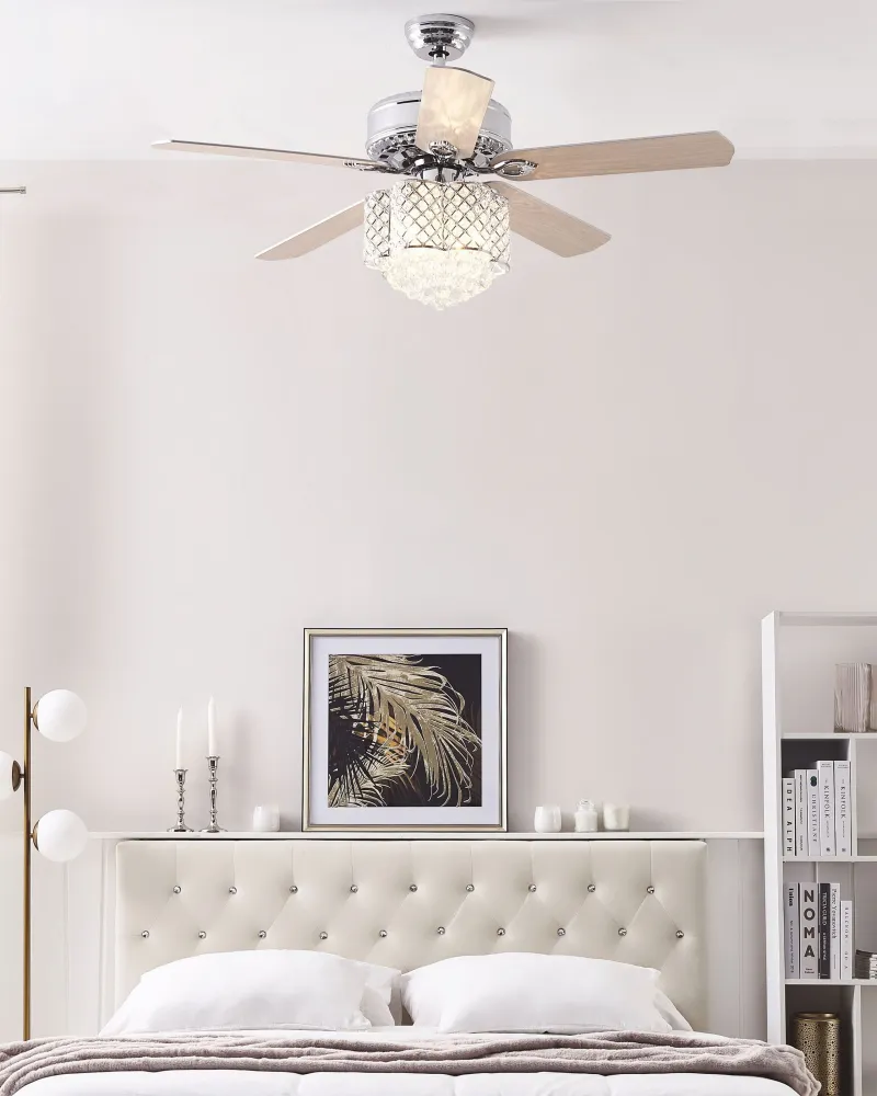 Crystal Ceiling Fan Light Brilhante HUAI