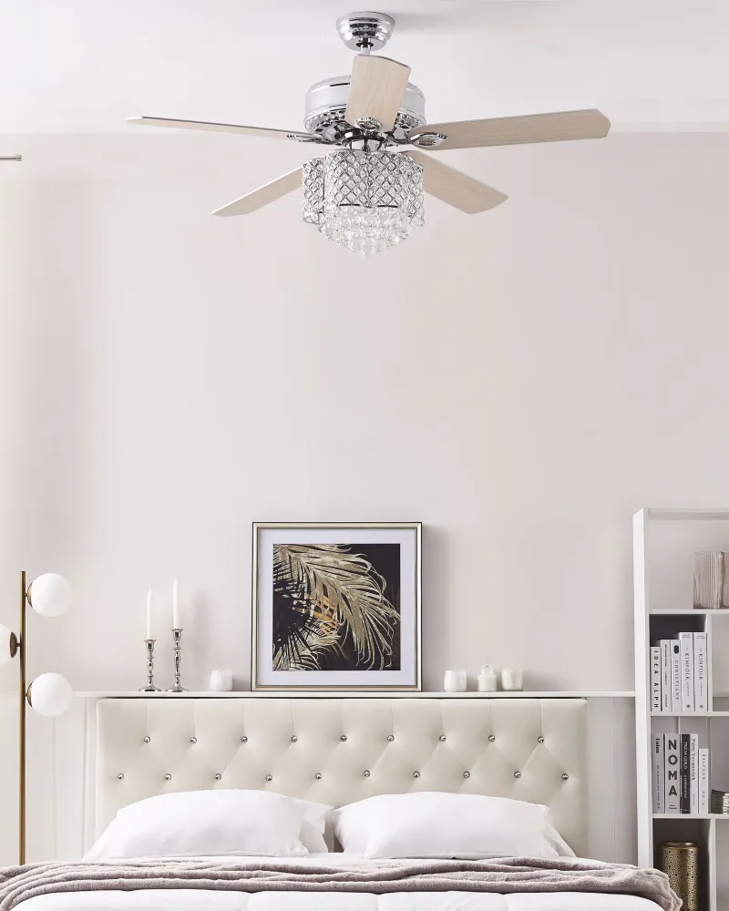 Crystal Ceiling Fan Light Brilhante HUAI