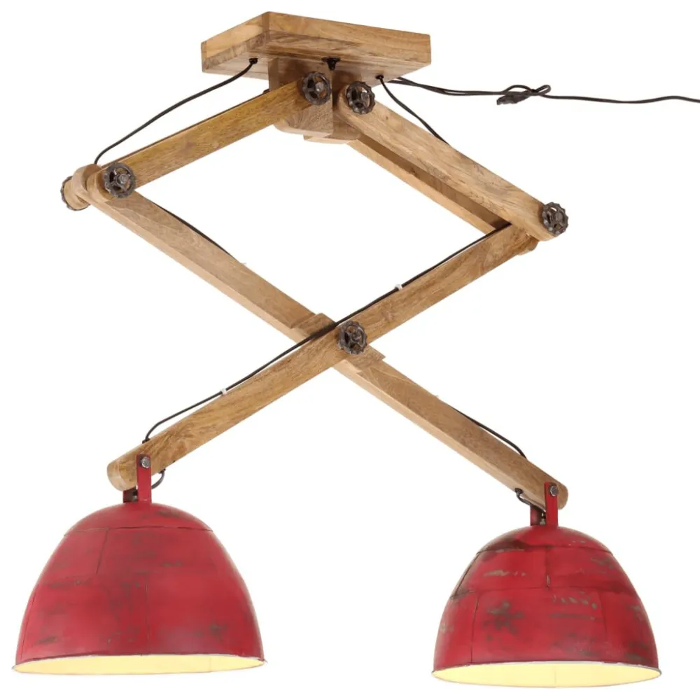 Dimmer Rotativo Candeeiro de teto 25 W 29x18x85 cm E27 vermelho desgastado