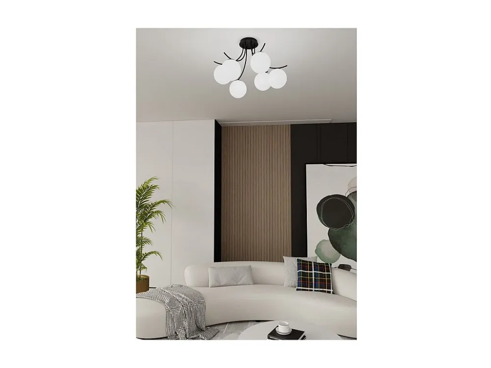 Dimmer Rotativo Candeeiro de Teto Boston, Preto, 70x37x65 cm, EPIKASA