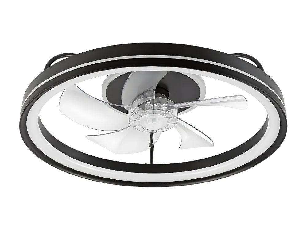 Dimmer Rotativo Candeeiro de Teto Falco, Preto, 17x50x50 cm, EPIKASA