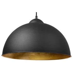 Dimmer Rotativo Candeeiro de teto preto e dourado CETINA
