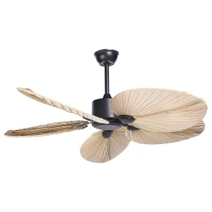 Dimmer Rotativo Ceiling Fan Preto and Natural MAMMOTH