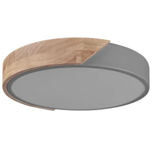 Fita LED Adesiva Candeeiro de teto com LED em metal cinzento e castanho visível ⌀ 31 cm PATTANI