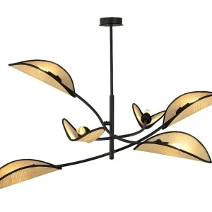 Fita LED Adesiva Candeeiro de Teto Lotus, Castanho, 102x51x102 cm, EPIKASA