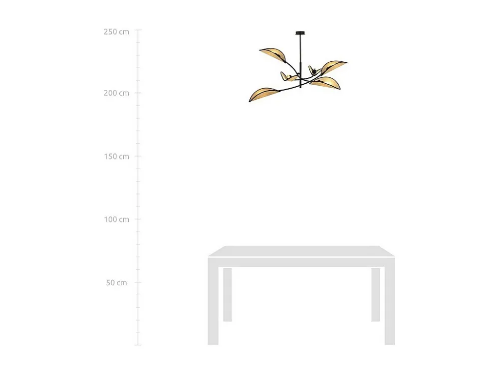 Fita LED Adesiva Candeeiro de Teto Lotus, Castanho, 102x51x102 cm, EPIKASA