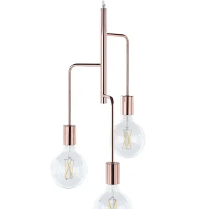 Fita LED Adesiva Candeeiro de teto para 3 lâmpadas cor de cobre BOGNA
