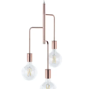 Fita LED Adesiva Candeeiro de teto para 3 lâmpadas cor de cobre BOGNA