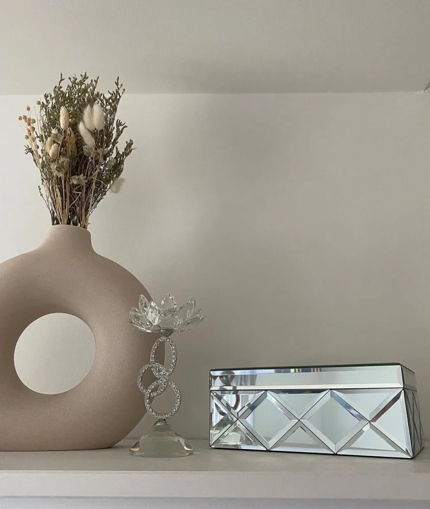 Fita LED Adesiva Candle Holder OVIEDO Glass Prateado