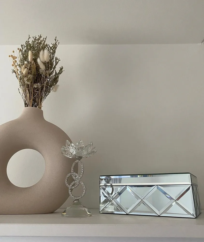 Fita LED Adesiva Candle Holder OVIEDO Glass Prateado