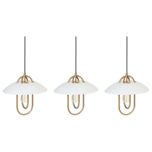 Fita LED Adesiva 3 Light Metal Pendant Lamp Dourado NATTAI