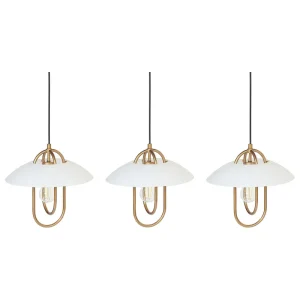 Fita LED Adesiva 3 Light Metal Pendant Lamp Dourado NATTAI