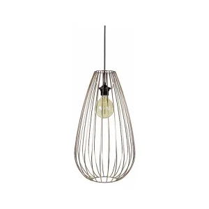 Fita LED Adesiva Suspensão TOSEL CIVIDALE metálico geométrico cobre D29,5 x H112 cm
