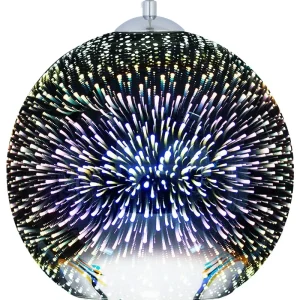 Glass Pendant Lamp Silver SESSERA