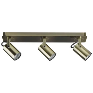 Kit Completo de Instalação 3 Light Spotlight Metálico Bar Brass KLIP