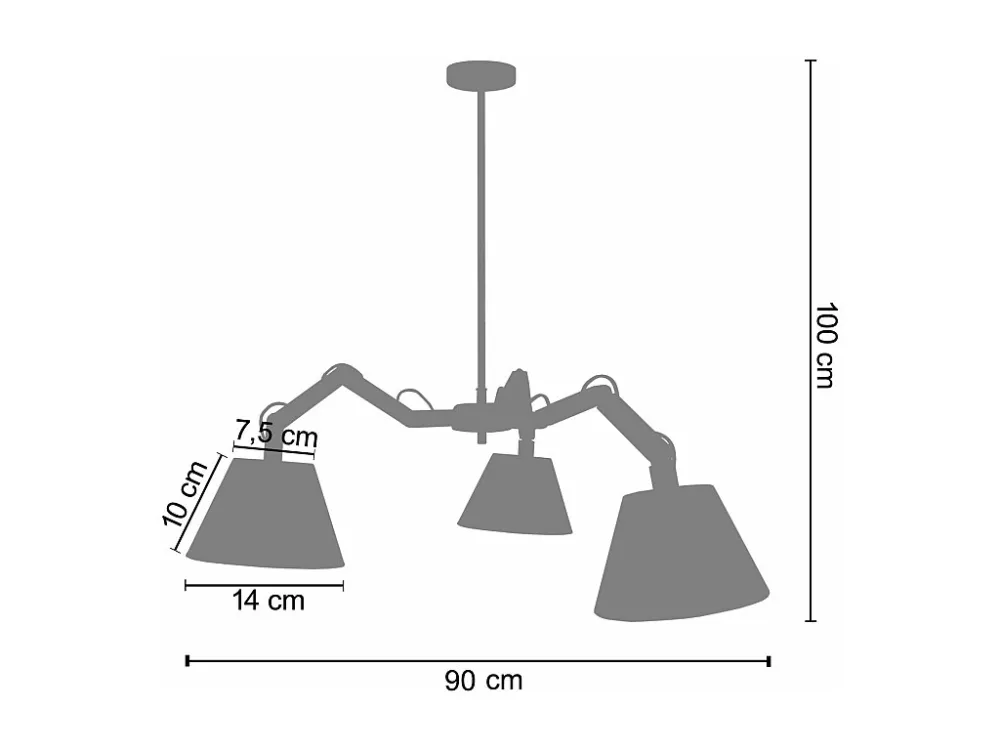 Kit Completo de Instalação Lustre TOSEL FREKI tecido braço creme D35 x H155 cm