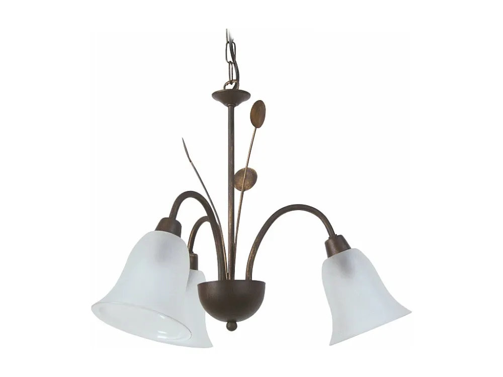 Kit Completo de Instalação Lustre TOSEL LUSTRALIA vidro braço Dourado D56 x H80 cm