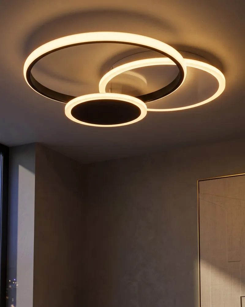 Kit Completo de Instalação Metal LED Ceiling Lamp Onix and White ZAMI