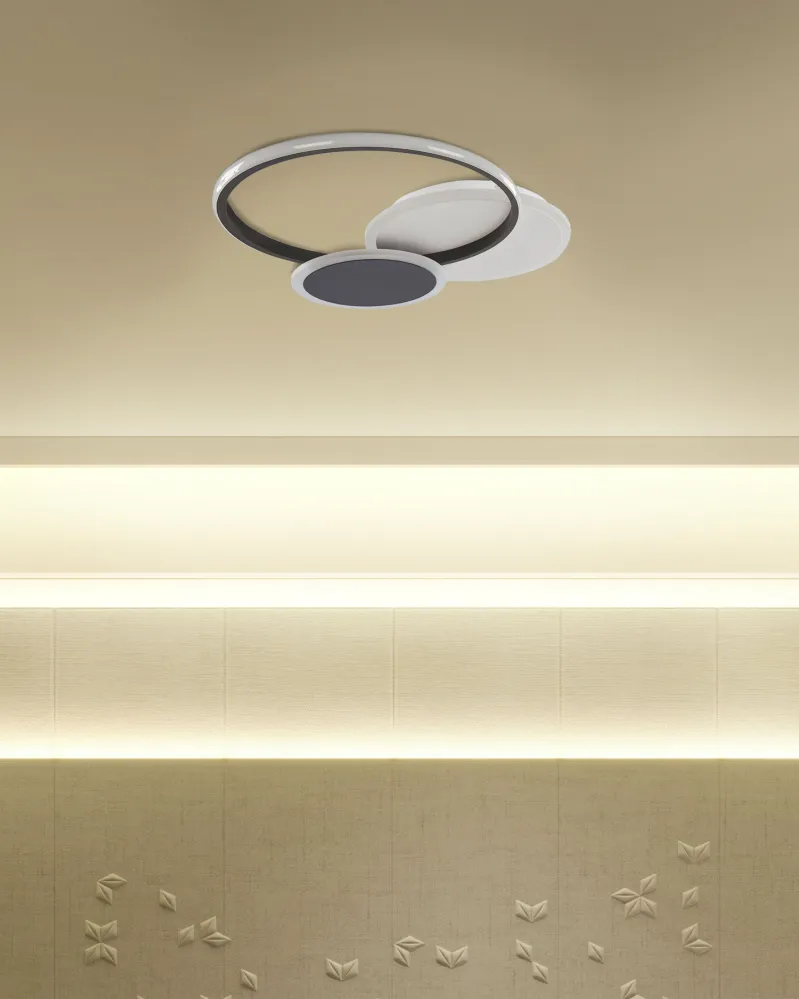 Kit Completo de Instalação Metal LED Ceiling Lamp Onix and White ZAMI
