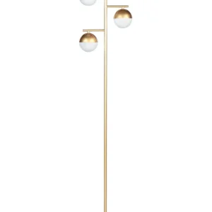 3 Light Metal Floor Lamp Ouro SABINE