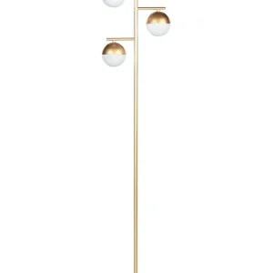 3 Light Metal Floor Lamp Ouro SABINE