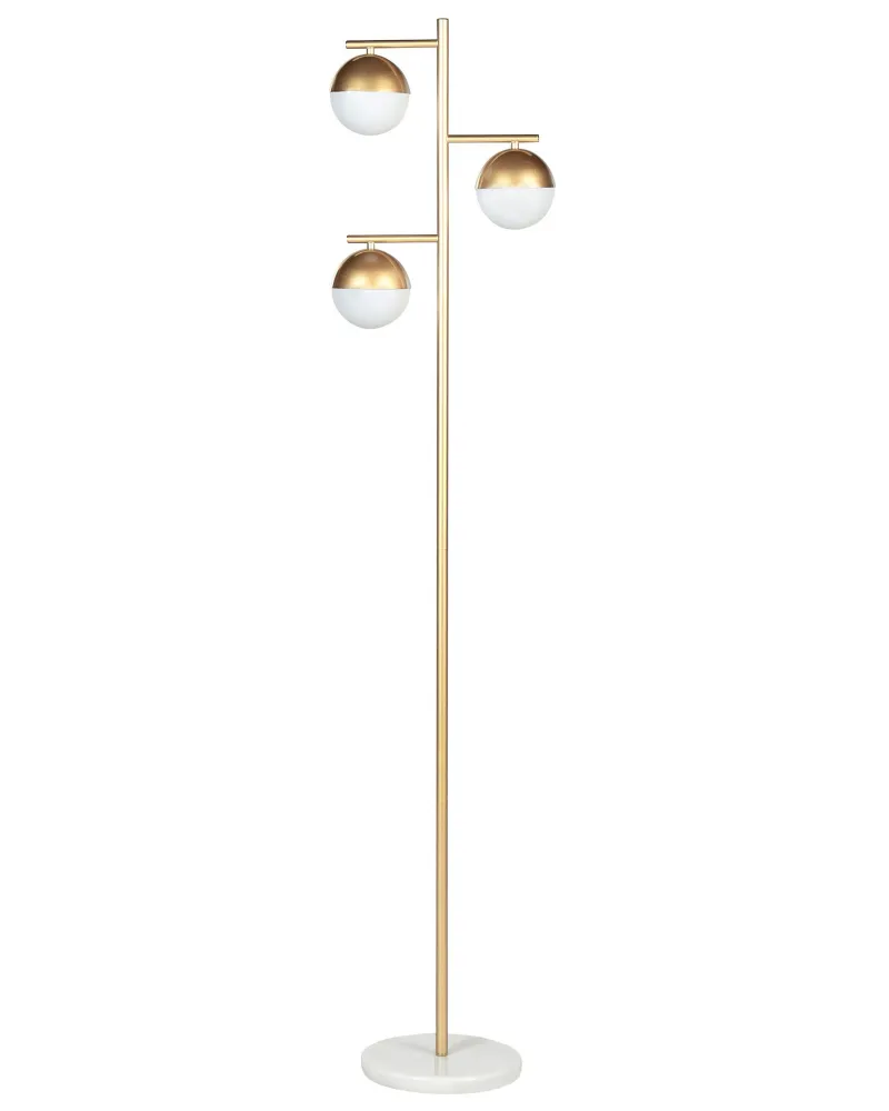 3 Light Metal Floor Lamp Ouro SABINE