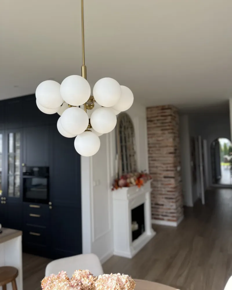 13 Light Metal Pendant Lamp Latão BIRRIE