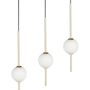 3 Light Metálico LED Pendant Lamp Gold SHANNON