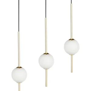 3 Light Metálico LED Pendant Lamp Gold SHANNON
