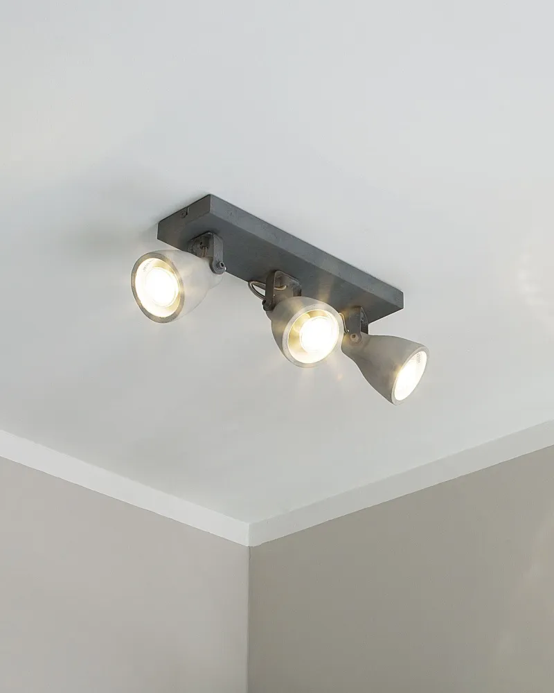 3 Light Spotlight Concrete Bar Grey MISTAGO