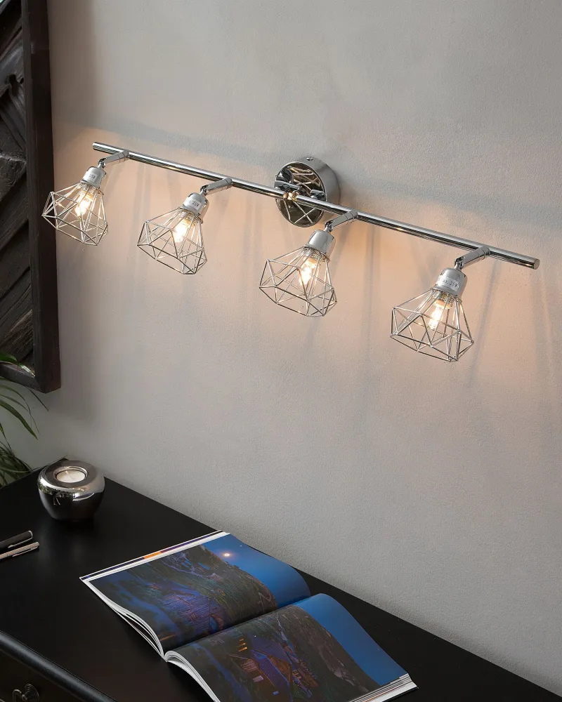 4 Light Spotlight Metal Bar Brilhante ERMA