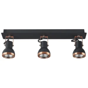 3 Light Spotlight Metálico Bar Black and Copper BARO