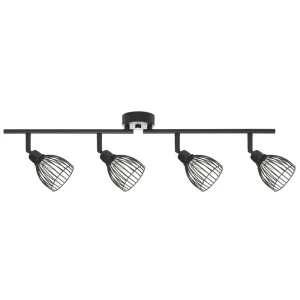4 Light Spotlight Metálico Bar Black GOLOK