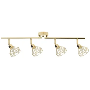 4 Light Spotlight Metálico Bar Gold ERMA