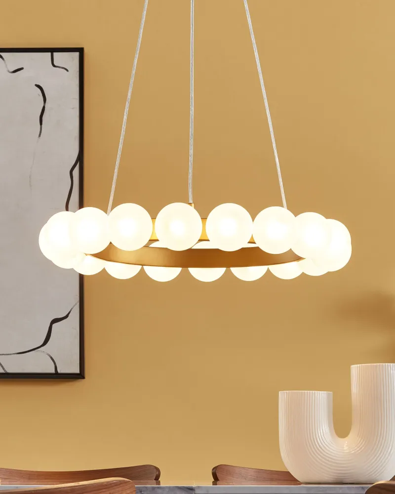 18 Lights Metal Chandelier Ouro GEORGES
