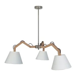 Lustre TOSEL FREKI tecido braço tambor D35 x H155 cm com Garantia Estendida