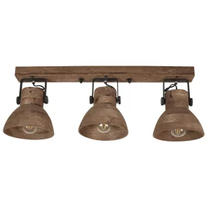 Mango Wood 3 Light Spotlight Bar Dark PENNAI