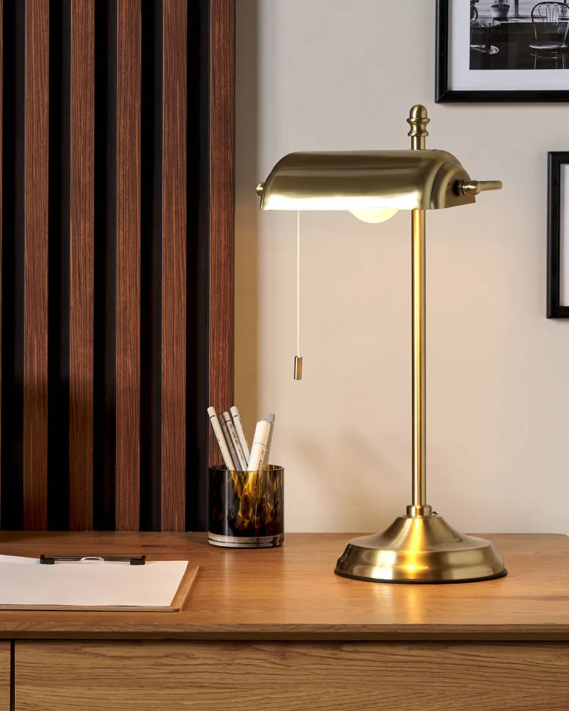 Metal Banker's Lamp Gold MARAVAL
