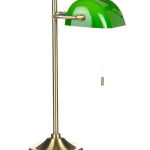 Metal Banker's Lamp Green and Gold MARAVAL