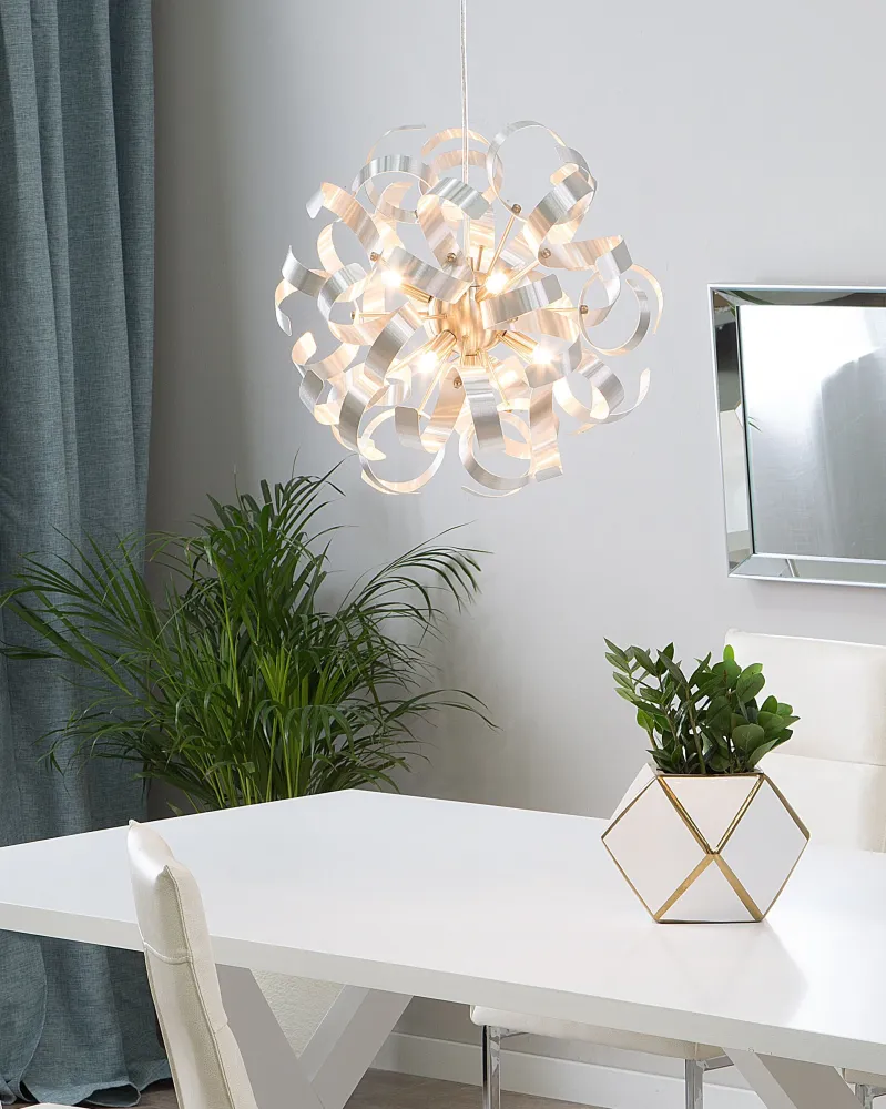 Metal Ceiling Lamp Prateado ICANA