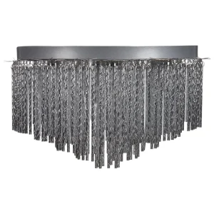 Metal Chandelier Silver FIRVIDA