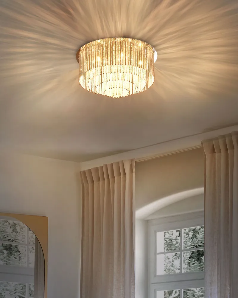 Metal Chandelier Silver FIRVIDA